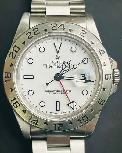 Rolex Explorer II 40MM White Dial Oyster Bracelet (16570)