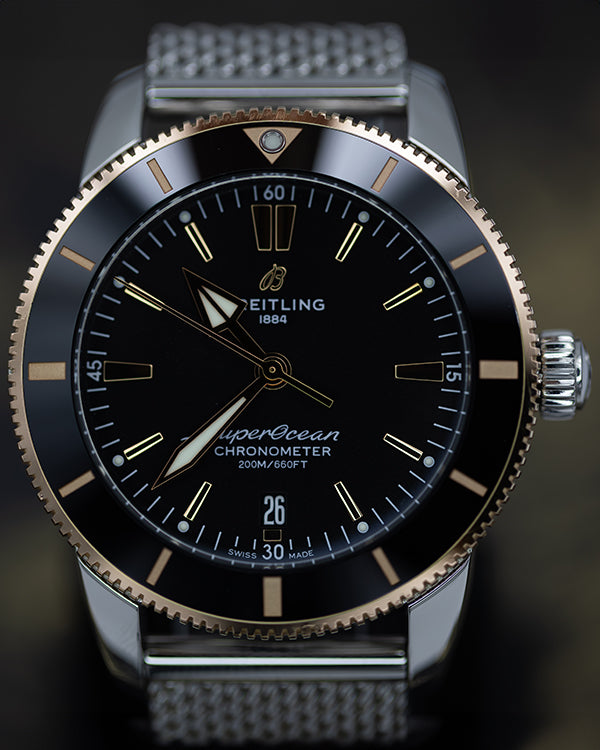 2019 Breitling Superocean Heritage 44MM Black Dial Steel Bracelet (UB2030121B1S1)