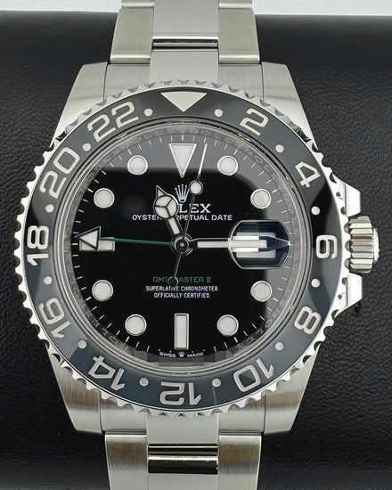 2024 Rolex GMT-Master II "Bruce Wayne" 40MM Black Dial Oyster Bracelet (126710GRNR)
