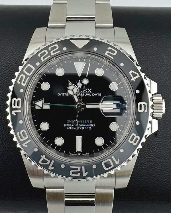 2024 Rolex GMT-Master II "Bruce Wayne" 40MM Black Dial Oyster Bracelet (126710GRNR)