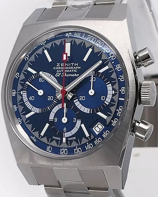 2022 Zenith El Primero Chronomaster Revival "Cover Girl" 37MM Blue Dial Titanium Bracelet (95.A3818.400/51.M3818)