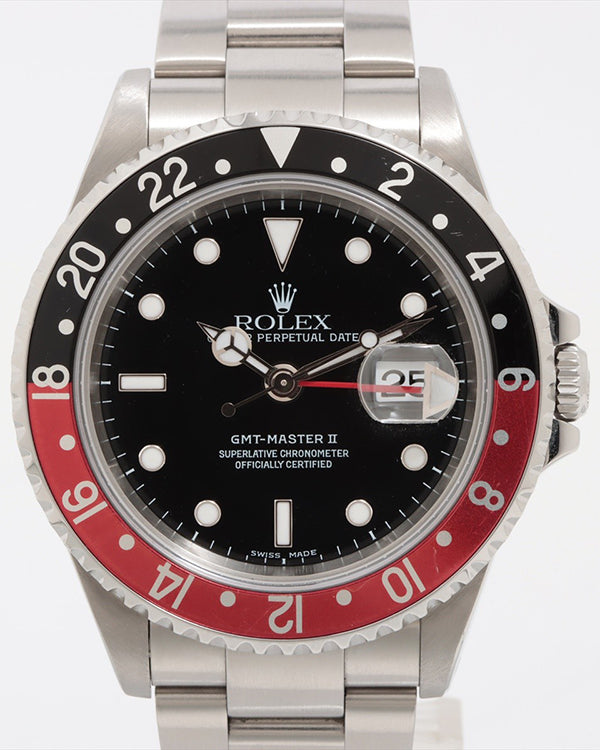 Rolex GMT-Master II "Coke" 40MM Black Dial Oyster Bracelet (16710)