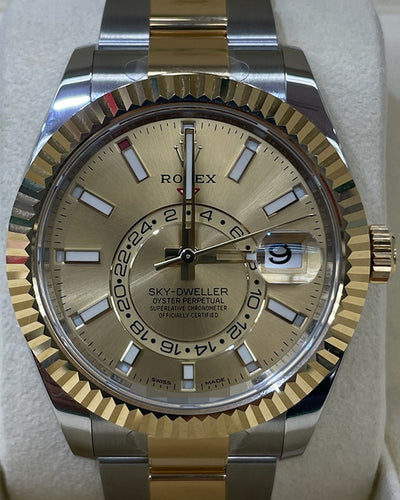 Rolex Sky-Dweller 42MM Champagne Dial  Two-Tone Bracelet (326933)