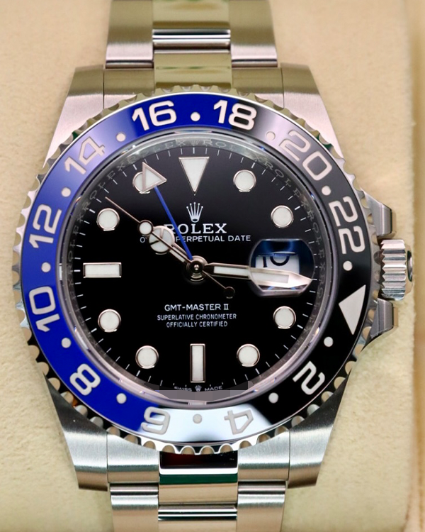 2022 Rolex GMT-Master II "Batman" 40MM Oystersteel Black Dial (126710BLNR)