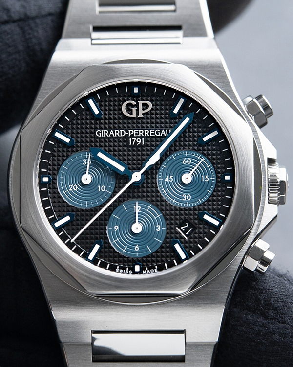 2019 Girard Perregaux Laureato 42MM Black Dial Steel Bracelet (81020-11-631-11A)