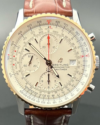 Breitling Navitimer 41MM Silver Dial Leather Strap (U13324)