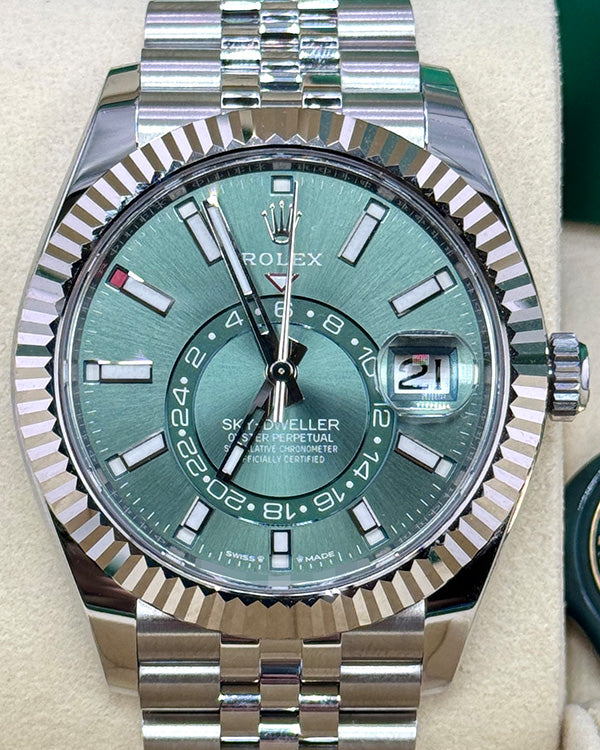 2024 Rolex Sky-Dweller 42MM Green Dial Jubilee Barcelet (336934)