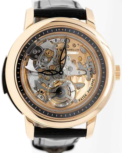 2023 Patek Philippe Minute Repeater Grand Complications 42MM Skeleton Dial Leather Strap (5303R-001)