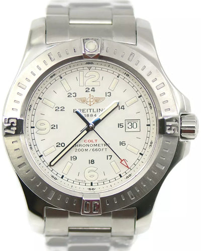 Breitling Colt 44MM Quartz Silver Dial Steel Bracelet (A74388)