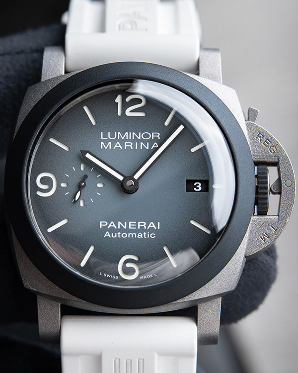 2021 Panerai Luminor "Guillaume Nery 70th Anniversary" L.E 44MM Grey Dial Rubber Strap (PAM01122)