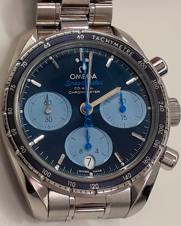 Omega Speedmaster Chrono Orbis Edition 38MM Blue Dial Steel Bracelet (324.30.38.50.03.002)