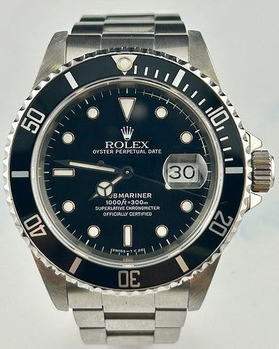 Rolex Submariner Date 40MM Black Dial Oyster Bracelet (16610)