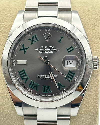 2020 Rolex Datejust "Wimbledon" 41MM Slate Dial Oyster Bracelet (126300)