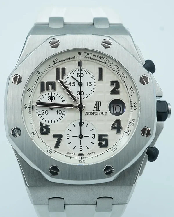 2013 Audemars Piguet Royal Oak Offshore Chronograph "Safari" 42MM White Dial Rubber Strap (26170ST.OO.D091CR.01)