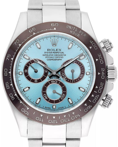 Rolex Cosmograph Daytona 40MM Ice Blue Dial Platinum Oyster Bracelet (116506)