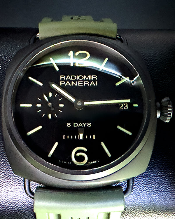 Panerai Radiomir 8 Days 45MM Black Dial Rubber Strap (PAM00384)