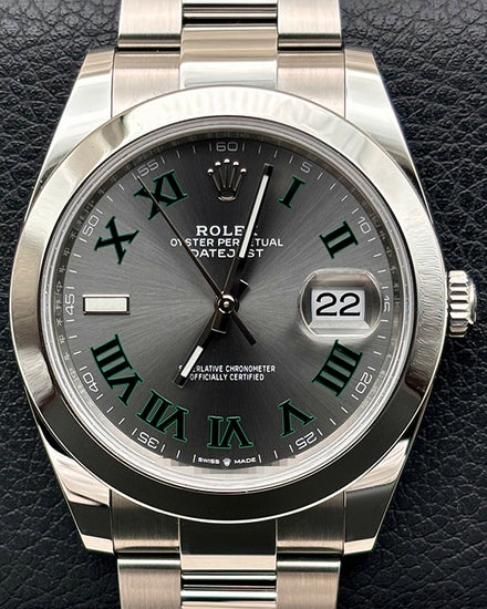 2024 Rolex Datejust "Wimbledon" 41MM Slate Dial Oyster Bracelet (126300)