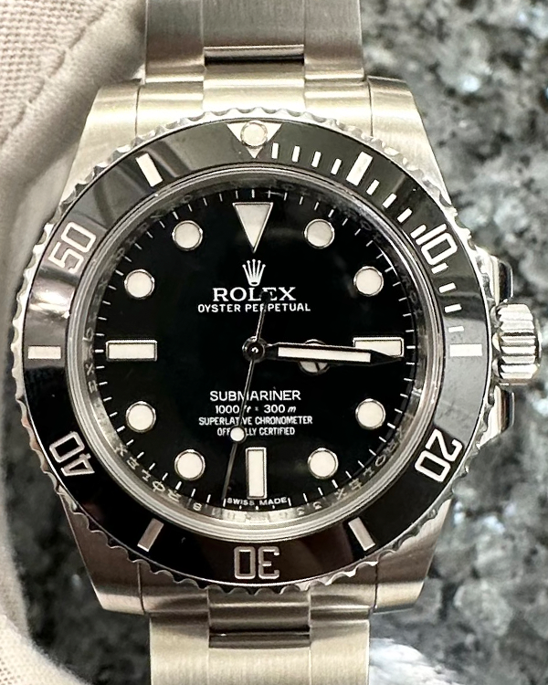 2013 Rolex Submariner No Date 40MM Black Dial Steel Bracelet (114060)