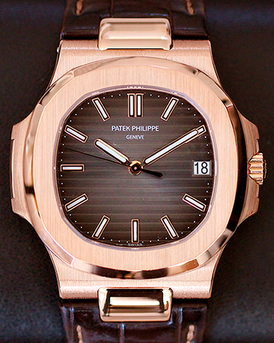 2007 Patek Philippe Nautilus 40MM Brown Dial Leather Strap (5711R-001)