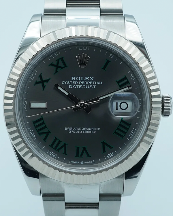 2022 Rolex Datejust "Wimbledon" 41MM Slate Dial Oyster Bracelet (126334)