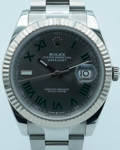 2022 Rolex Datejust "Wimbledon" 41MM Slate Dial Oyster Bracelet (126334)