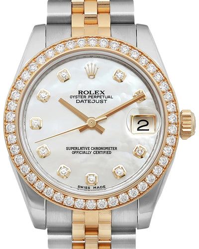 2010 Rolex Datejust 31MM Mother of Pearl Dial Two-Tone Jubilee Bracelet (178383)