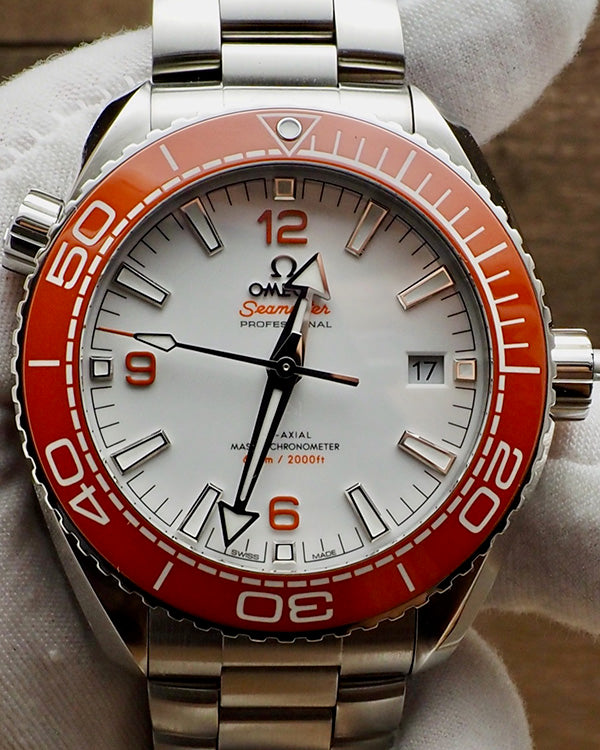 2023 Omega Seamaster Planet Ocean 600M "Creamsicle" 43.5MM White Dial Steel Bracelet (215.30.44.21.04.001)