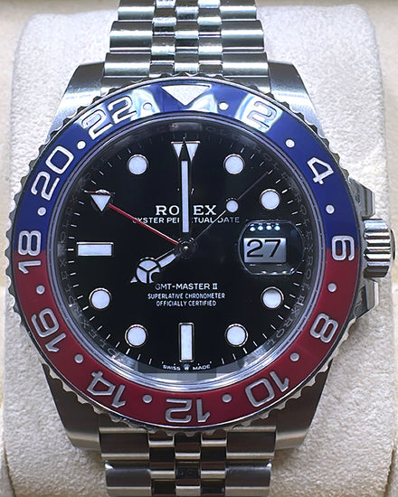 Rolex GMT-Master II "Pepsi" 40MM Black Dial Jubilee Bracelet (126710BLRO)