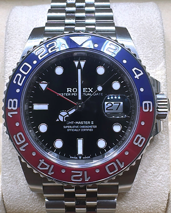 Rolex GMT-Master II "Pepsi" 40MM Black Dial Jubilee Bracelet (126710BLRO)