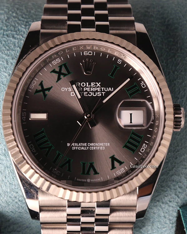 2023 Rolex Datejust "Wimbledon" 36MM Slate Dial Jubilee Bracelet (126234)