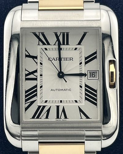 Cartier Tank Anglaise 47MM Silver Dial Two-Tone Bracelet (W5310006)