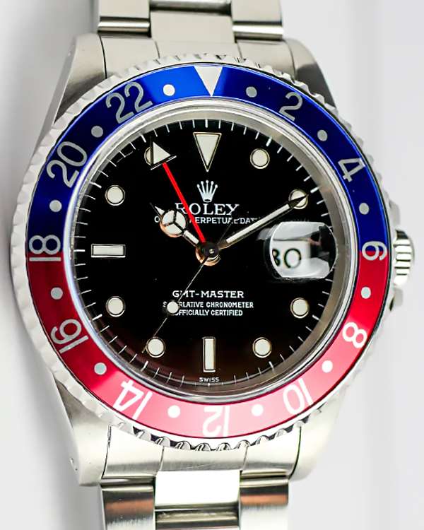 1999 Rolex GMT-Master "Pepsi" 40MM Black Dial Steel Bracelet (16700)