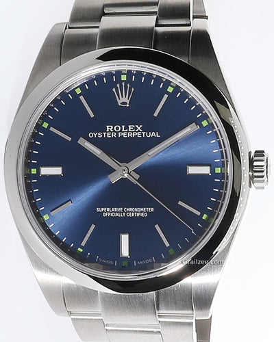 2019 Rolex Oyster Perpetual 39MM Blue Dial Oyster Bracelet (114300)