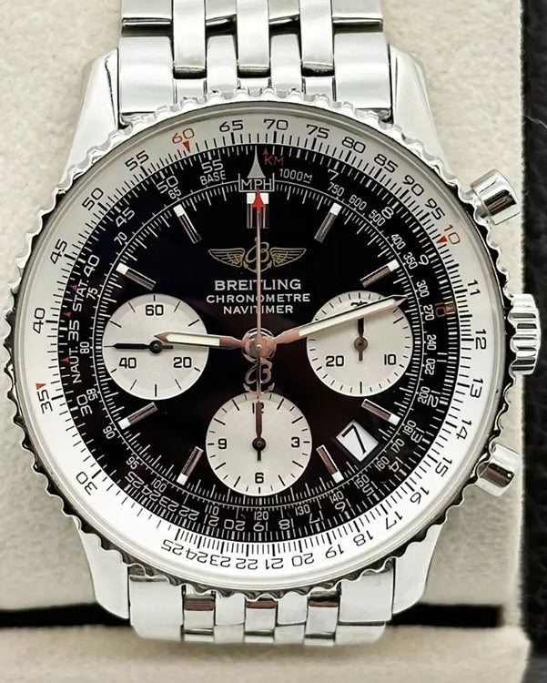 2007 Breitling Navitimer 42MM Black Dial Steel Bracelet (A23322)