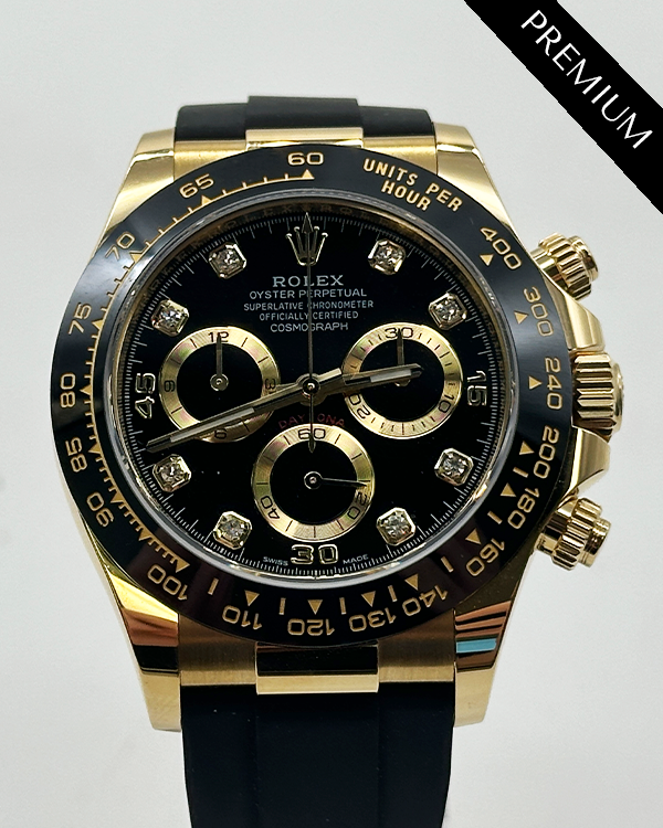 2022 Rolex Cosmograph Daytona 40MM Black Dial Oysterflex Strap (116518LN)