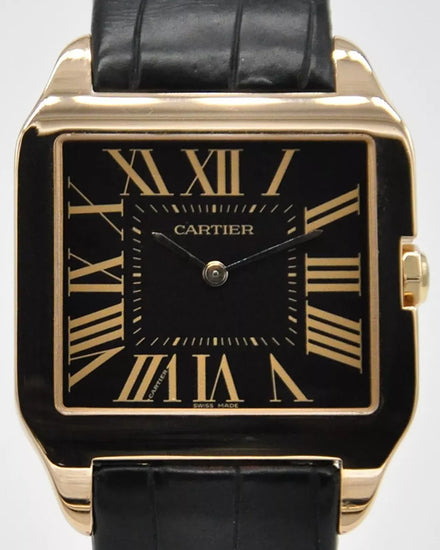 Cartier Santos Dumont 44.6MM Brown Dial Leather Strap (W2012851)