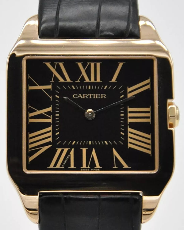 Cartier Santos Dumont 44.6MM Brown Dial Leather Strap (W2012851)