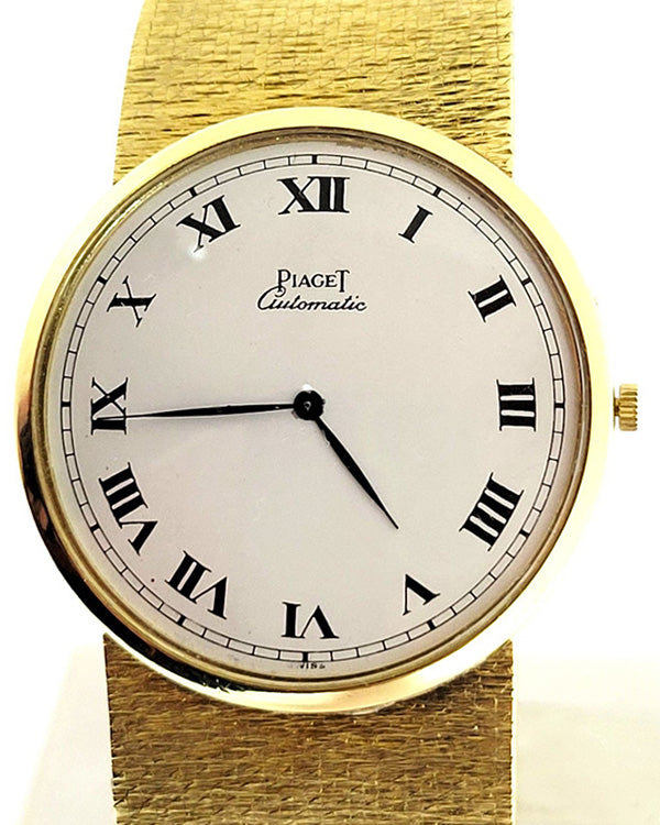 Piaget Classique 35MM White Dial Yellow Gold Bracelet (12212)