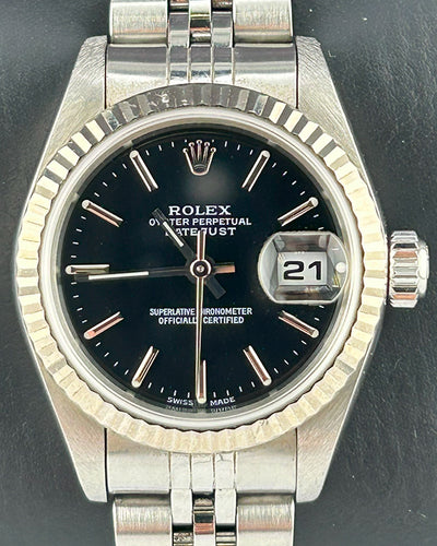 2000 Rolex Lady-Datejust 26MM Black Dial Jubilee Bracelet (79174)