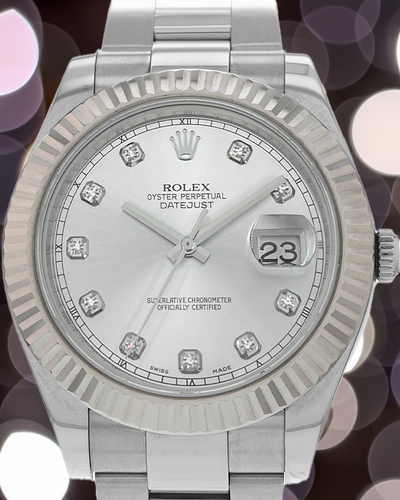 2010 Rolex Datejust II 41MM Silver Dial Steel Bracelet (116334)