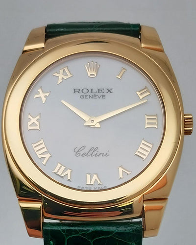 2013 Rolex Cellini 36MM White Dial Leather Strap (5330/8)