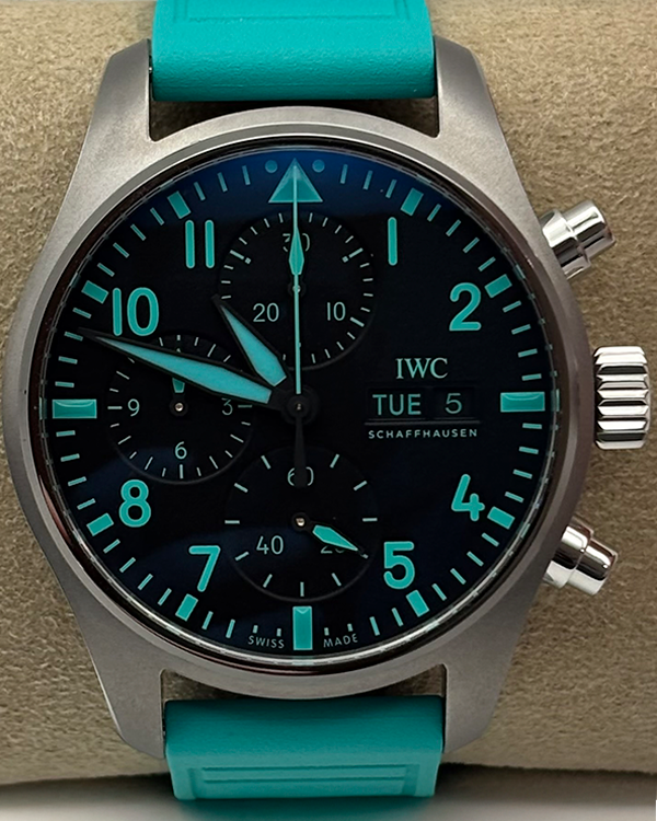 2023 IWC Schaffhausen Pilot Chronograph "Mercedes AMG Petronas Formula One Team" 41MM Black Dial Rubber Strap (IW388108)