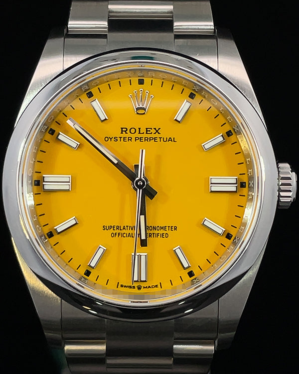 2023 Rolex Oyster Perpetual 36MM Yellow Dial Oyster Bracelet (126000)