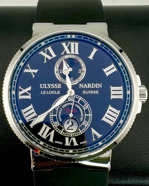 2022 Ulysse Nardin Marine Chronometer 43MM Black Dial Rubber Strap (263-67/42)