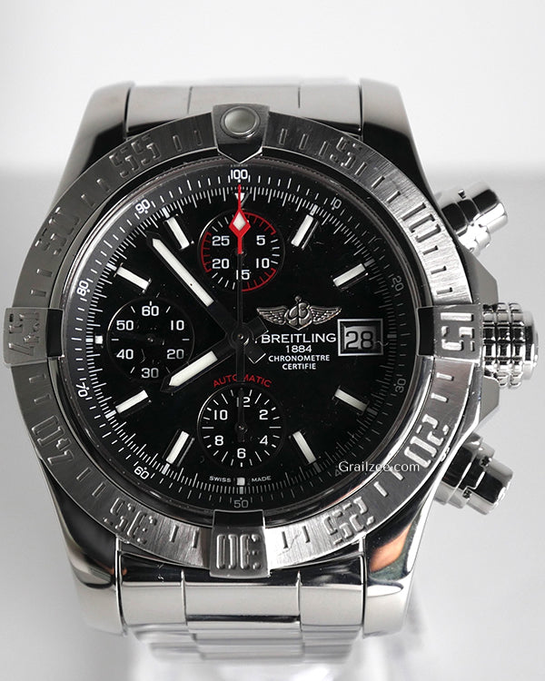 2015 Breitling Avenger II 43MM Black Dial Steel Bracelet (A1338111/BC32)