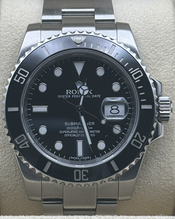 No Reserve -  2010 (G Serial) Rolex Submariner Date 40MM Black Dial Oyster Bracelet (116610)