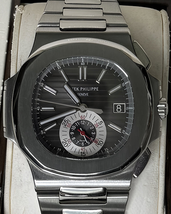 2010 Patek Philippe Nautilus 40.5MM Black Dial Steel Bracelet (5980/1A-014)