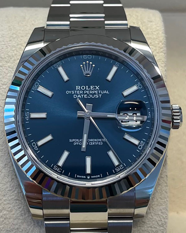 2024 Rolex Datejust 41MM Blue Dial Oyster Bracelet (126334)