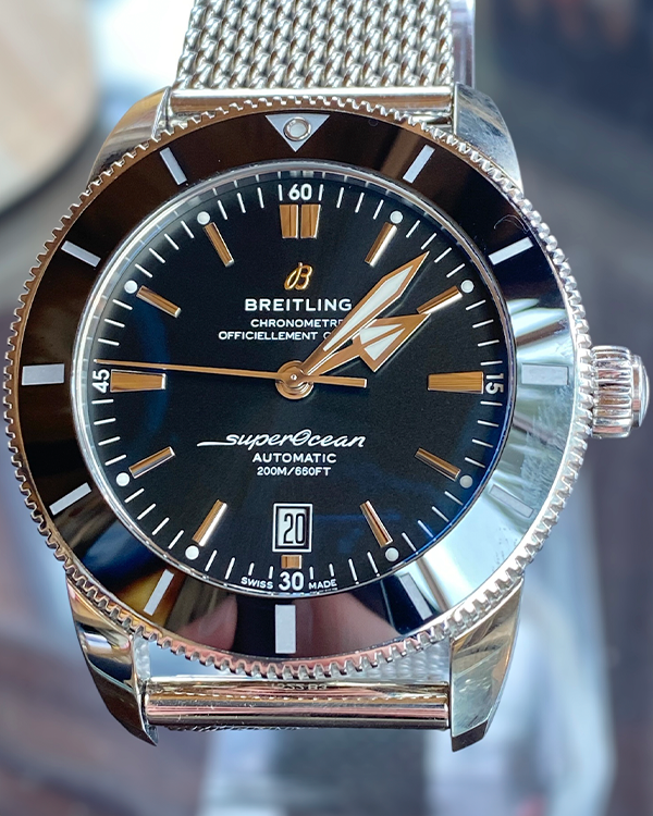 2018 Breitling Superocean Heritage II 46MM Black Dial Steel Bracelet (AB2020121B1A1)