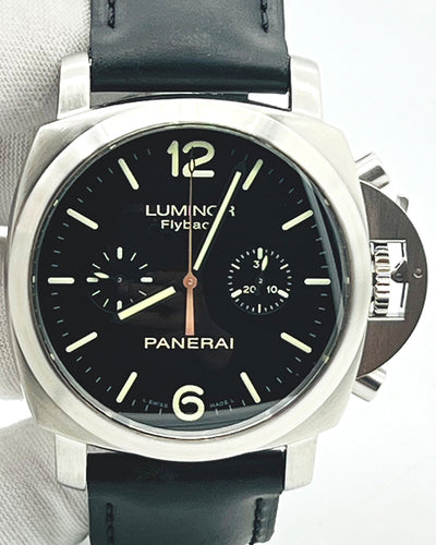 Panerai Luminor 1950 Flyback 44MM Black Dial Leather Strap (PAM00361)